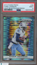 Chris Johnson 2013 Prizm Light Blue Pulsar Prizm SSP Tennessee Titans PSA 9