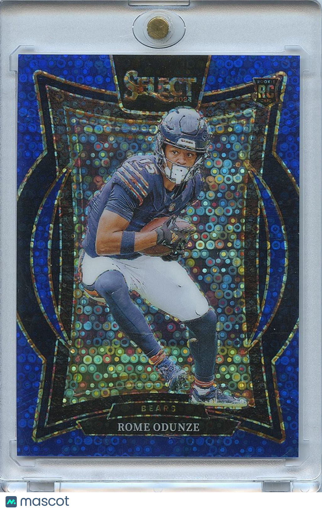 Rome Odunze 2024 Select Blue Disco Prizm Rookie RC Chicago Bears 6/25