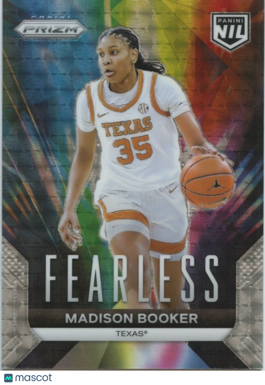 Madison Booker 2025 Prizm NIL Silver Vinyl Prizm SSP  Texas Longhorns 13/25
