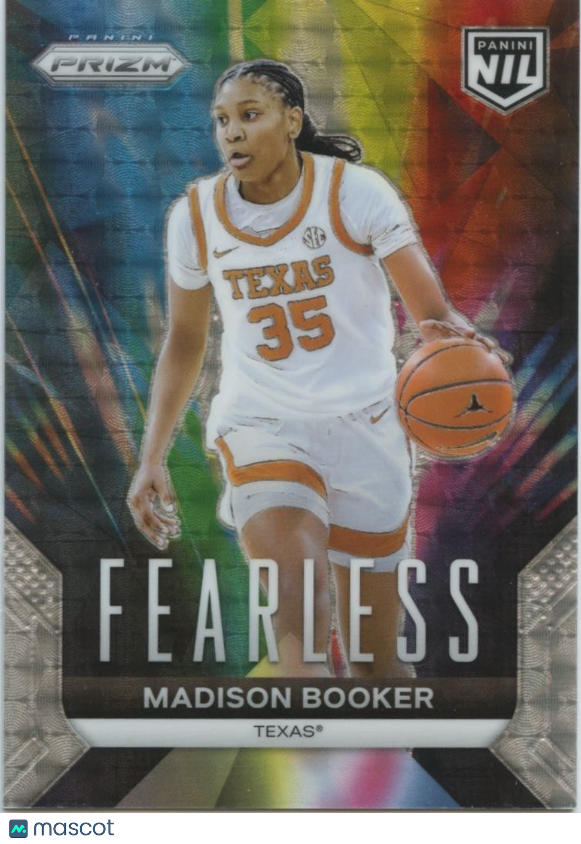 Madison Booker 2025 Prizm NIL Silver Vinyl Prizm SSP  Texas Longhorns 13/25
