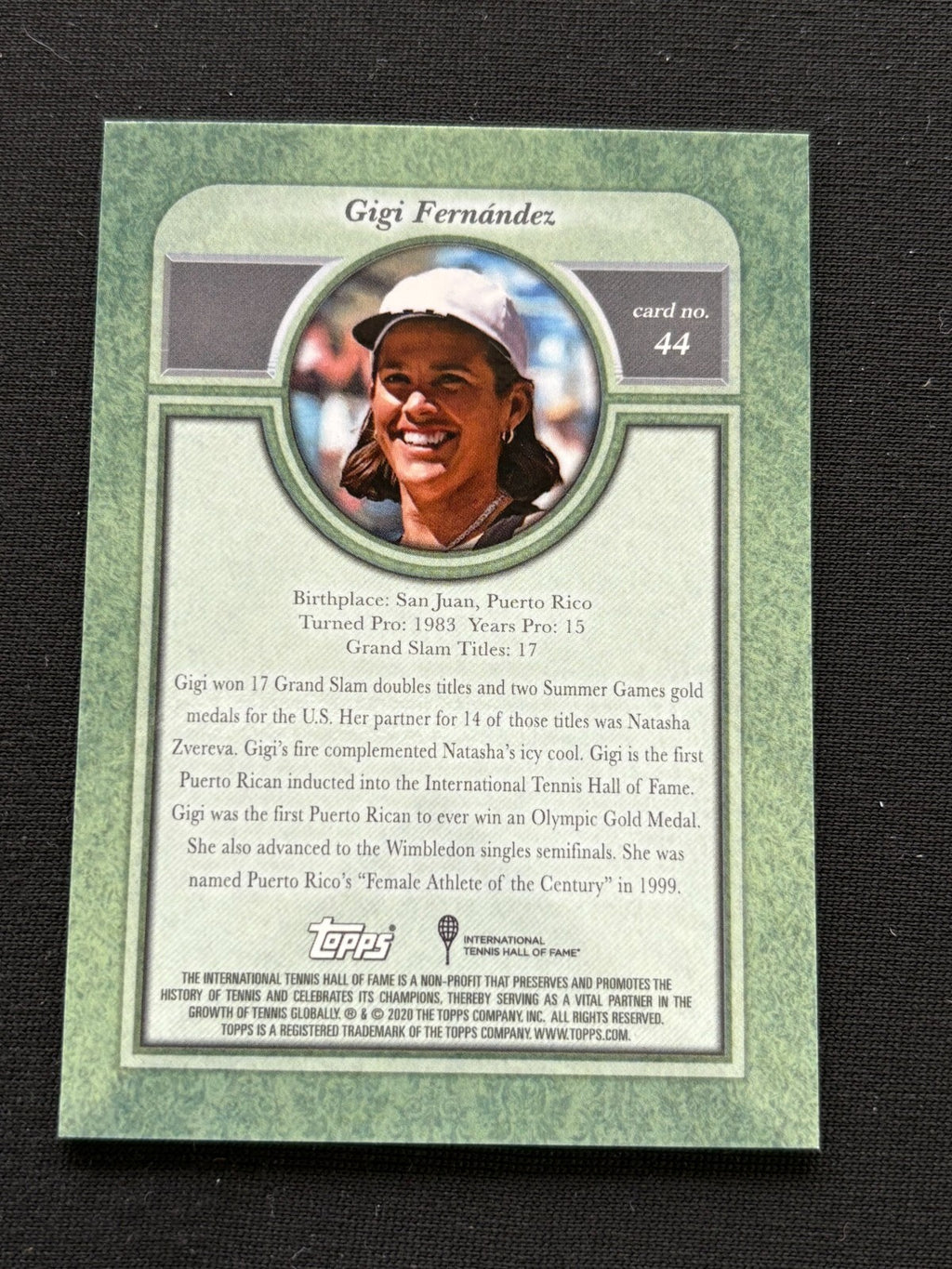 Gigi Fernandez 2020 Topps Transcendent Red Refractor Tennis 5/10 #44