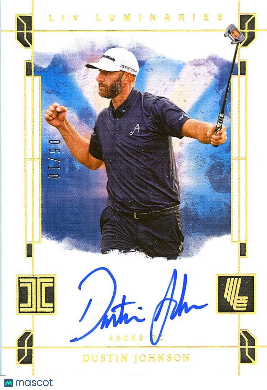 Dustin Johnson 2024-25 Impeccable On Card Auto Autograph Liv Golf 6/10