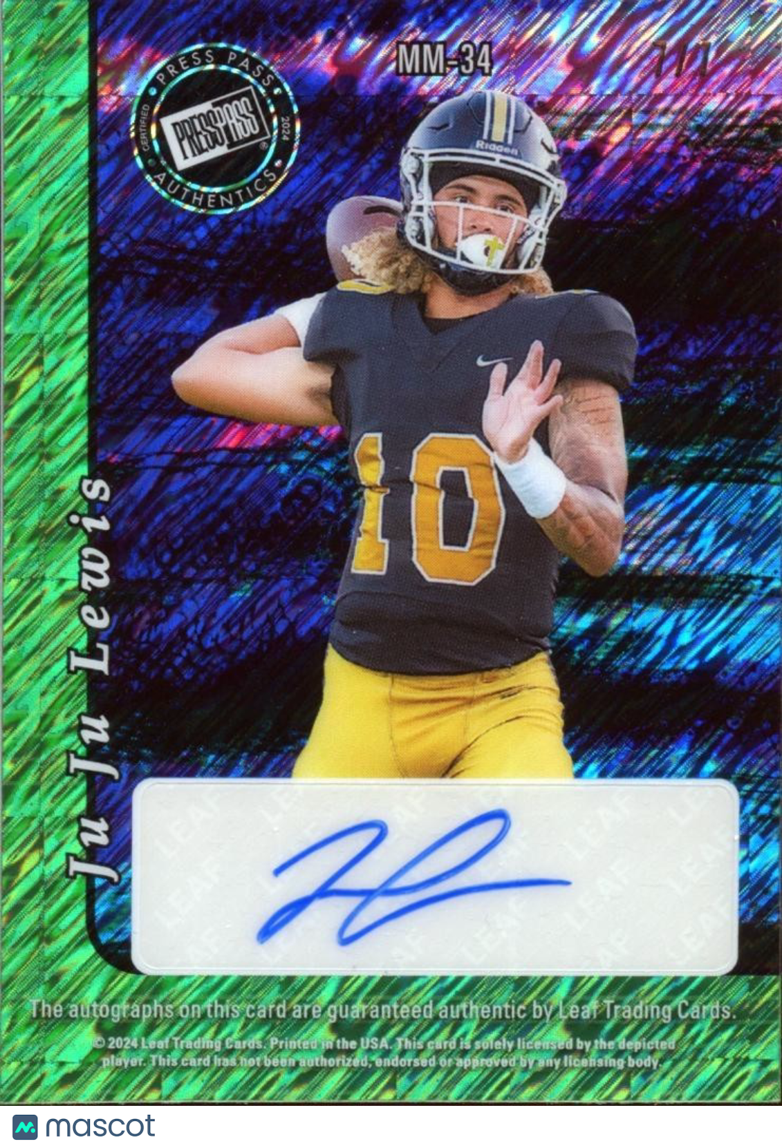 Juju Lewis / Peyton Houston 2024 Pro Set Sual Auto Autograph Colorado 7/7