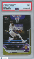 Lebron James 2025 Topps Now GOLD Foil Los Angeles Lakers 39/50 #107 PSA 9