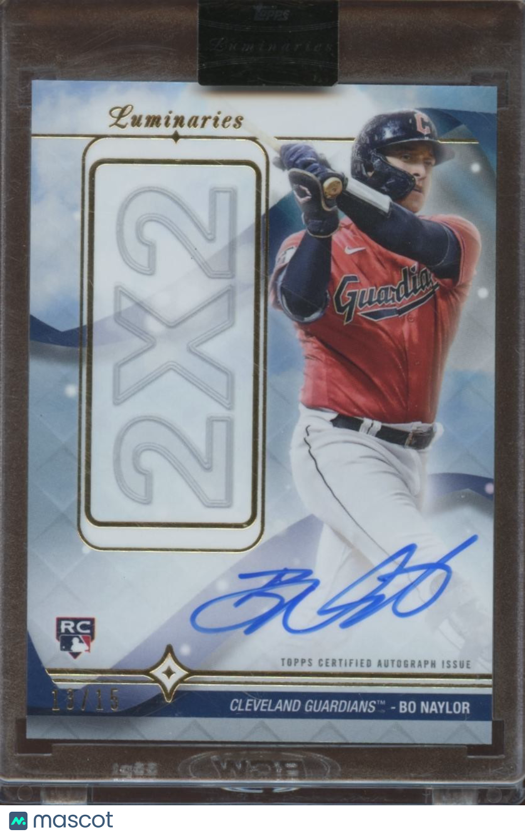 Bo Naylor 2023 Topps Luminaries Auto Autograph RC Cleveland Guardians 13/15