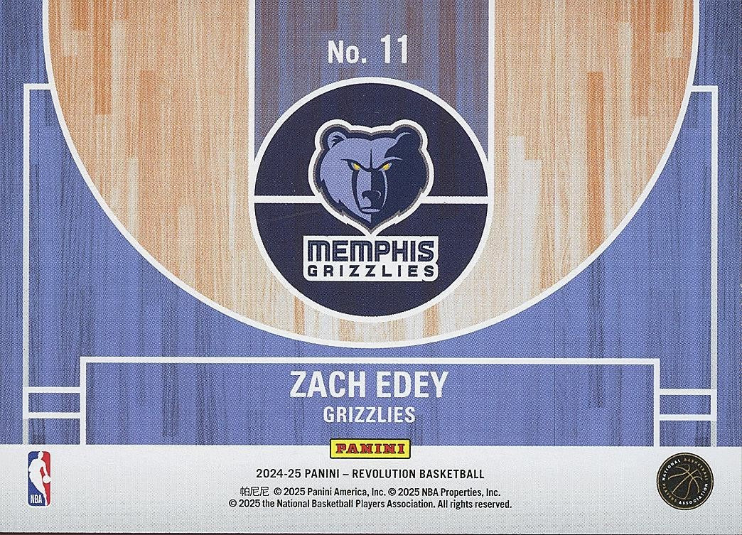 Zach Edey 2024-25 Revolution Prime Time SSP CASE HIT RC Rookie Grizzlies