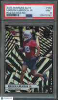 Marvin Harrison Jr. 2024 Elite Razzle Dazzle SSP CASE HIT RC Cardinals PSA 9