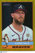 Chris Sale 2025 Topps Heritage GOLD Refractor Atlanta Braves