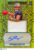 Spencer Rattler 2024 Obsidian WHITE Auto Autograph Patch RC Saints 14/99