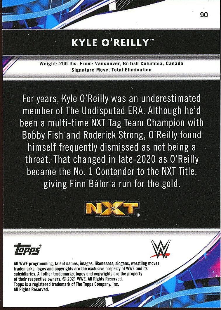 Kyle O'Reilly 2021 Topps Finest RED Refractor SSP WWE Wrestling #90 3/5