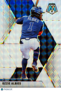 Ozzie Albies 2020 Mosaic White Prizm SSP Atlanta Braves 8/25 #90