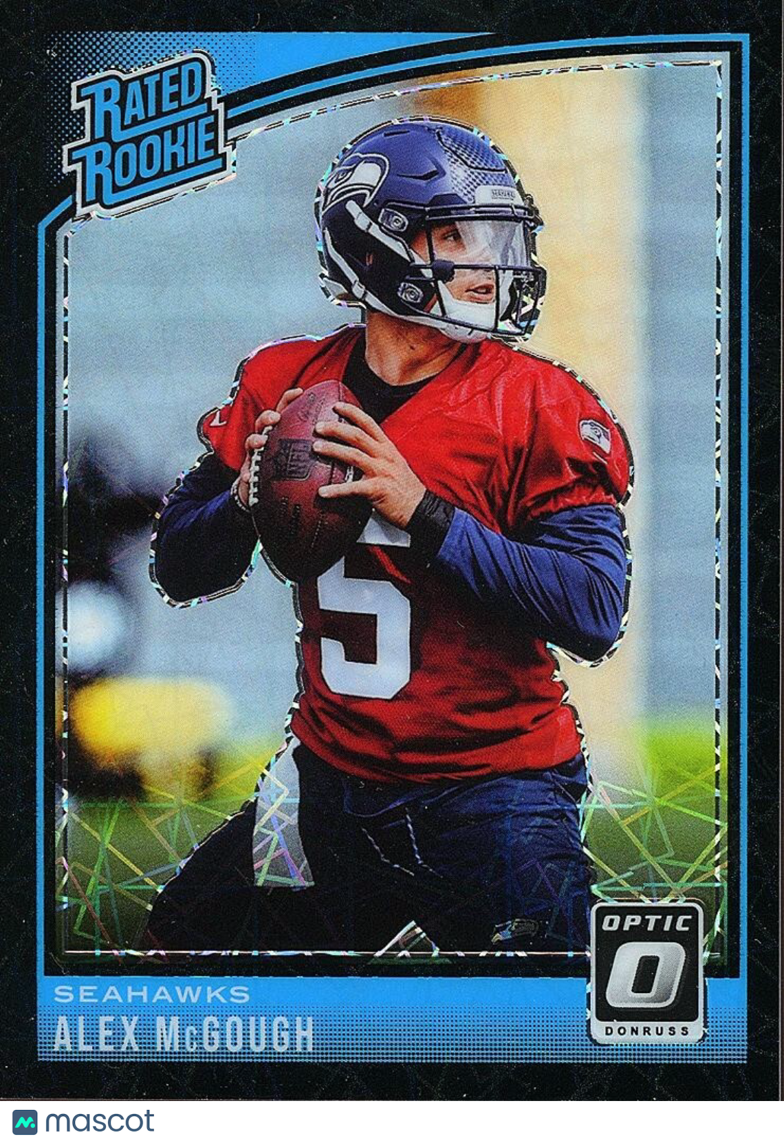 Alex Mcgough 2018 Optic Rated Rookie Black Velocity Prizm Seattle Seahawks 12/25