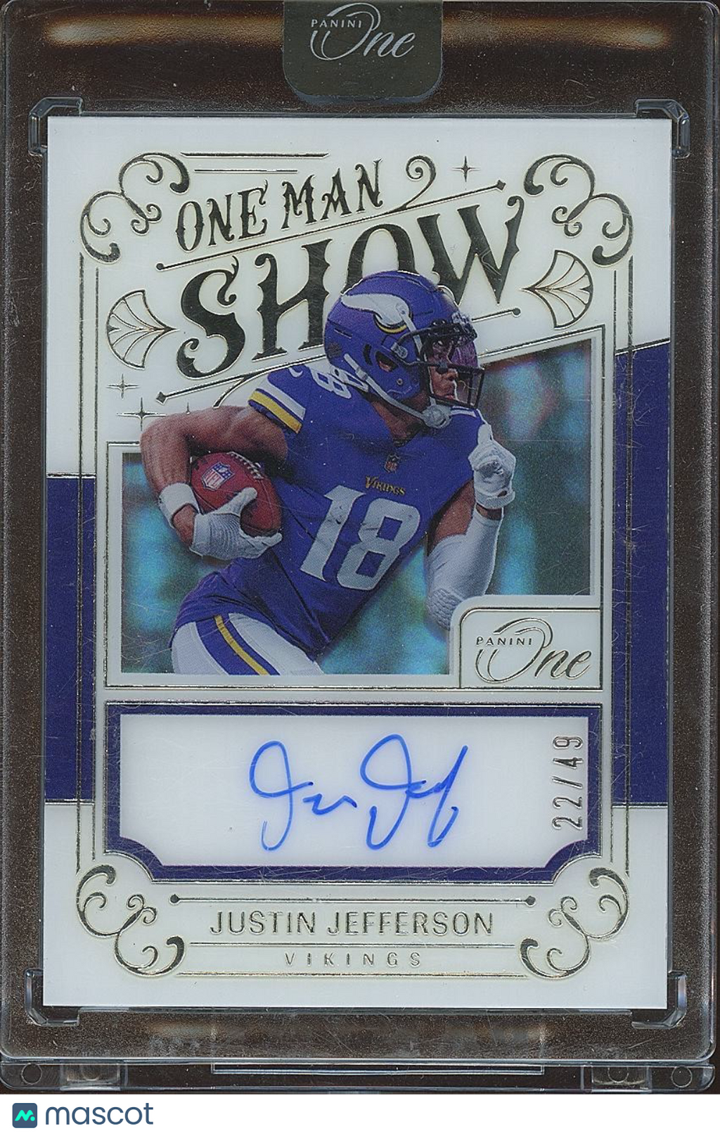 Justin Jefferson 2022 Panini One Show Auto Autograph Minnesota Vikings 22/49