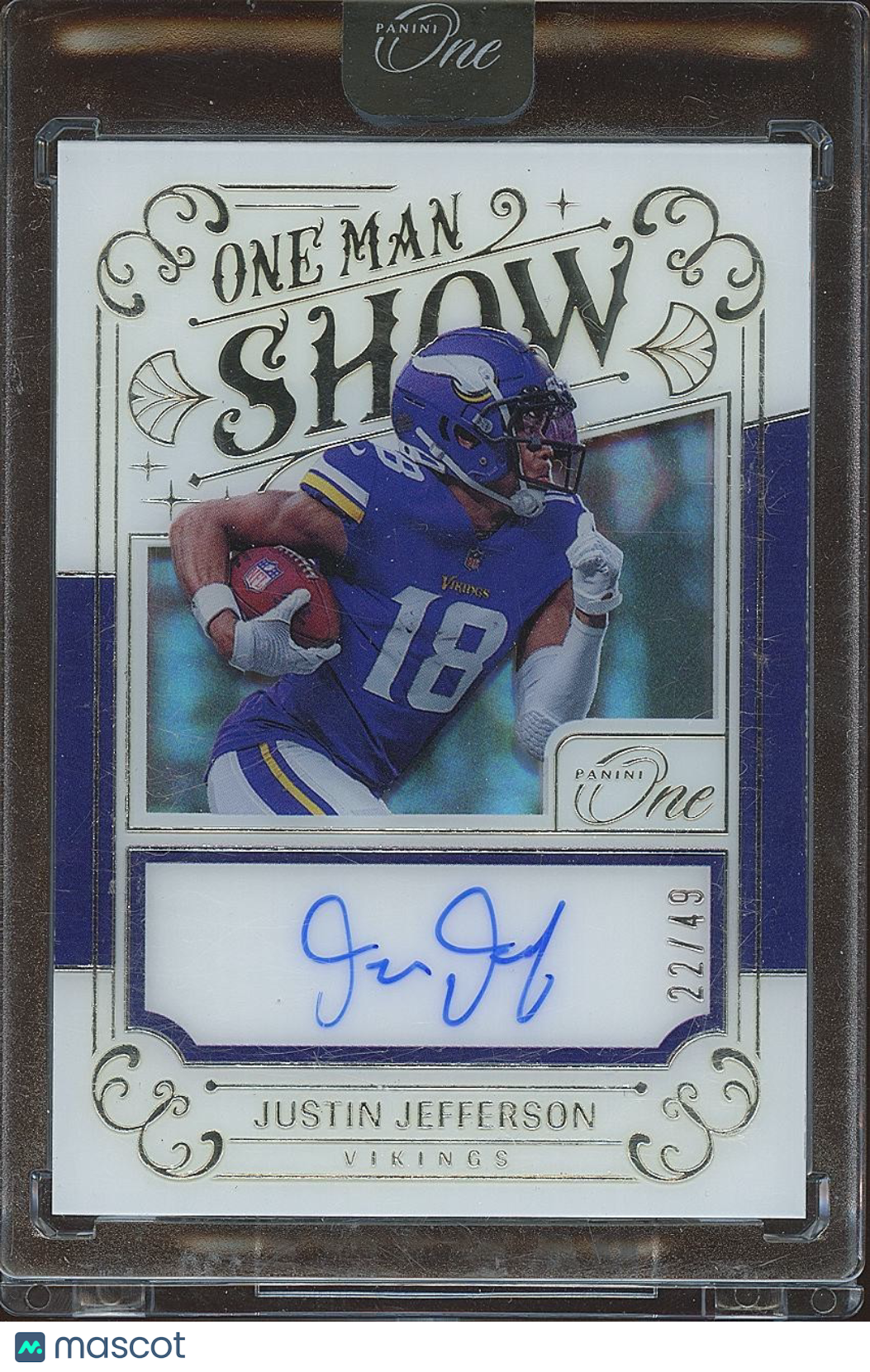 Justin Jefferson 2022 Panini One Show Auto Autograph Minnesota Vikings 22/49