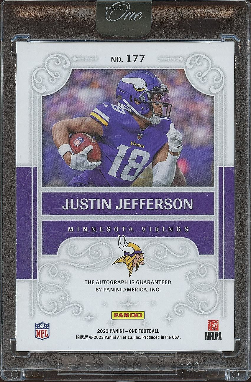 Justin Jefferson 2022 Panini One Show Auto Autograph Minnesota Vikings 22/49