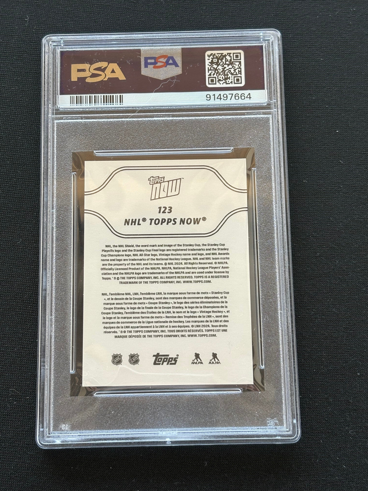 Matt Rempe 2023 Topps Now NHL Sticker Rookie RC New York Rangers PSA 9