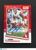 Orlando Brown 2018 Score Red Zone Auto Autograph Rookie Oklahoma Sooners 19/20