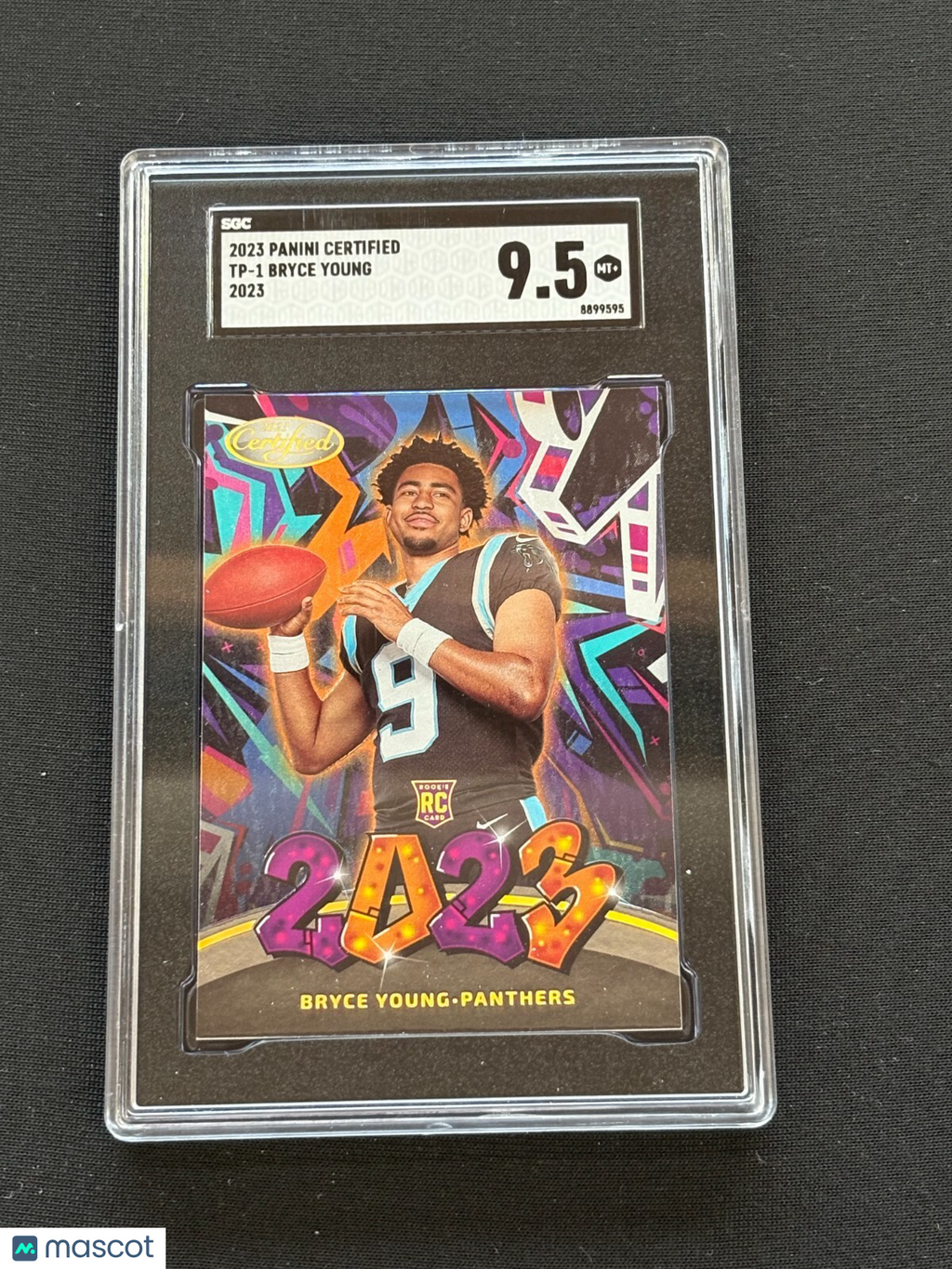 Bryce Young 2023 Certified Graffiti CASE HIT SSP Rookie RC Panthers SGC 9.5