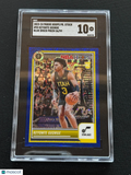 Keyonte George 2023-24 NBA Hoops Blue Disco Rookie RC Utah Jazz 36/99 SGC 10