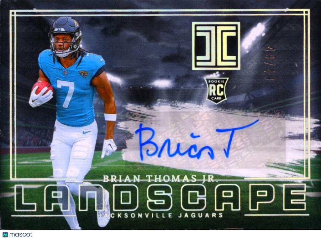 Brian Thomas Jr. 2024 Impeccable Auto Autograph RC Jacksonville Jaguars 49/49
