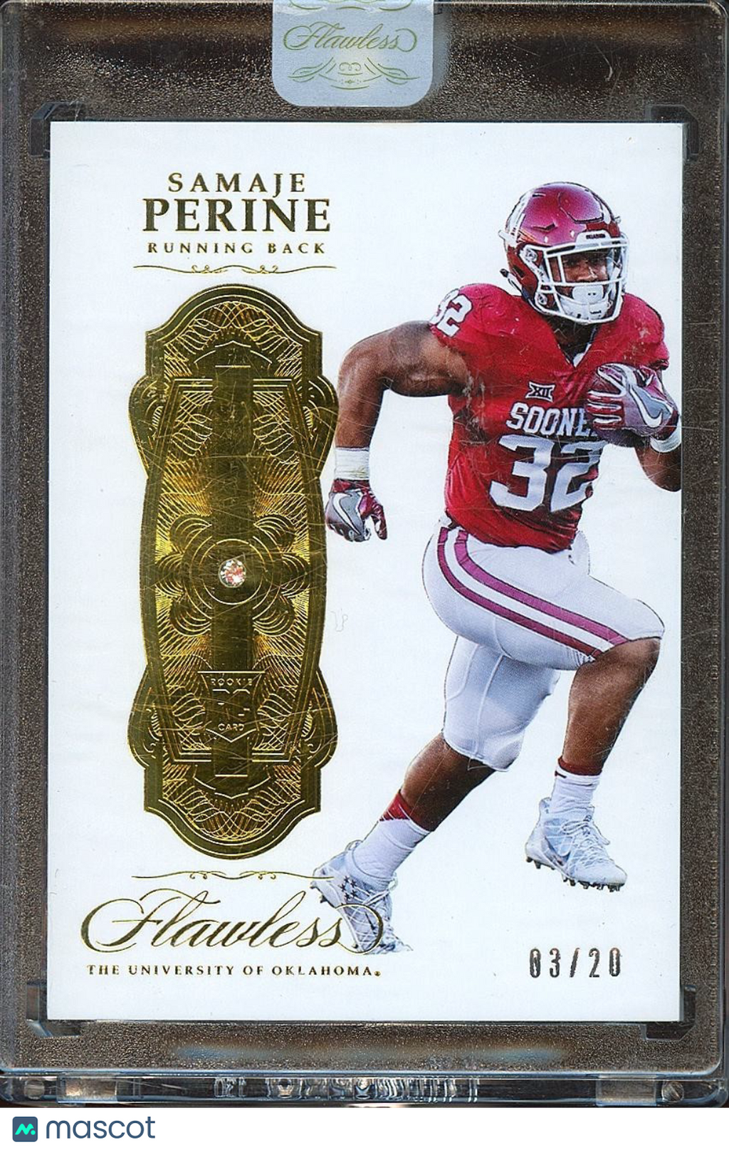 Samaje Perine 2017 Flawless Diamond Gem Rookie RC Oklahoma Sooners 3/20