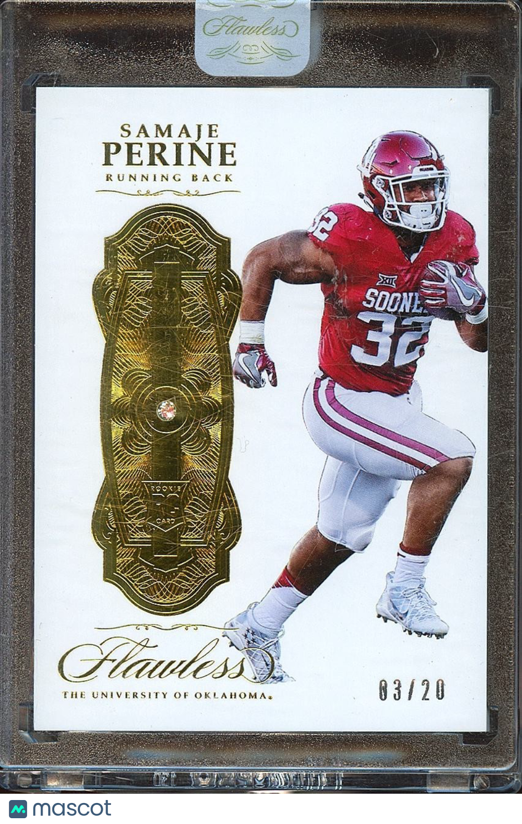Samaje Perine 2017 Flawless Diamond Gem Rookie RC Oklahoma Sooners 3/20