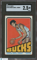 Kareem Abdul-Jabbar 1972-73 Topps Basketball Card Milwaukee Bucks #100 SGC 2.5