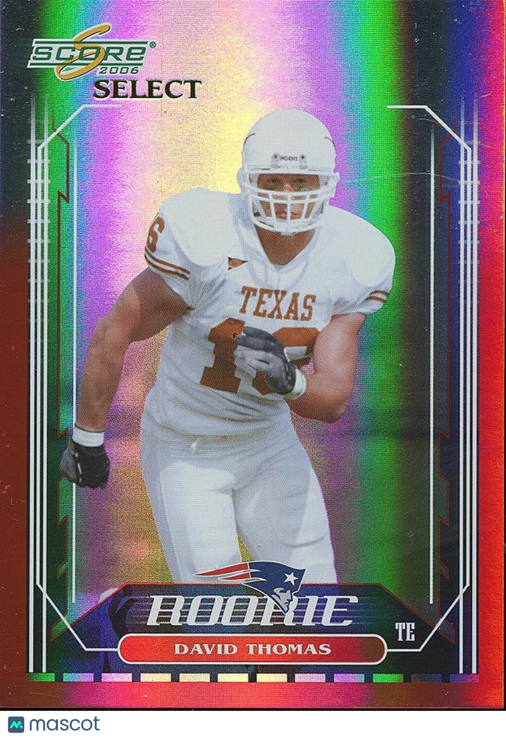 David Thomas 2006 Score Select Red Zone SSP RC Rookie Texas Longhorns 6/25