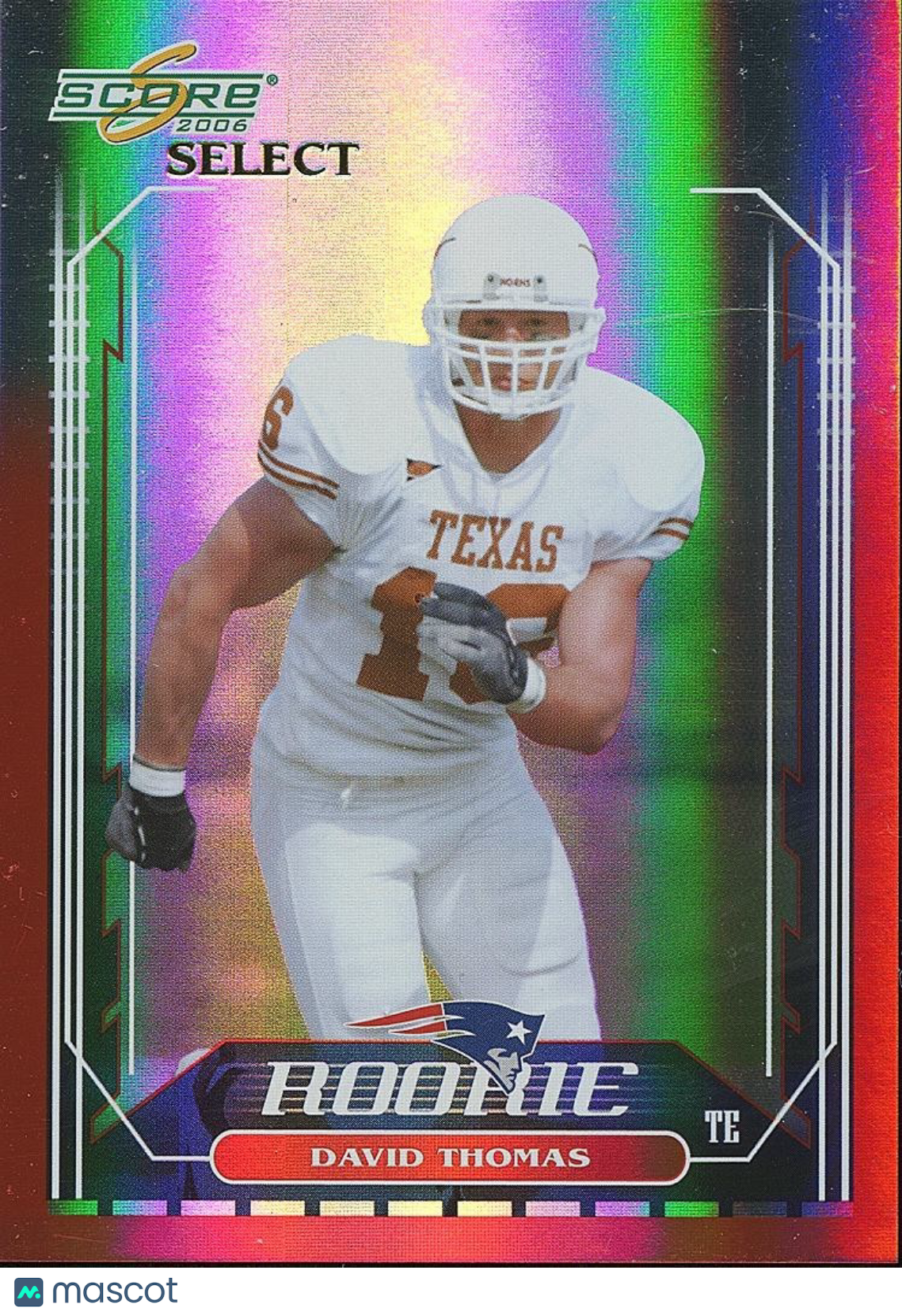 David Thomas 2006 Score Select Red Zone SSP RC Rookie Texas Longhorns 6/25