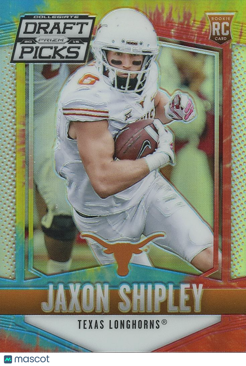 Jaxon Shipley 2015 Prizm Draft Tie-Dye Prizm Rookie RC Texas Longhorns 16/49
