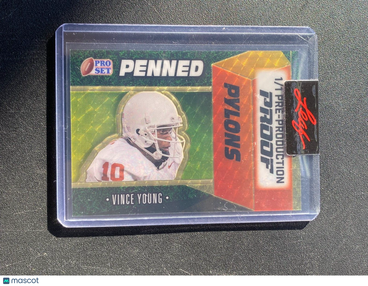 Vince Young 2024 Leaf Pylons Gold Vinyl Superfractor Texas Longhorns 1/1 Proof