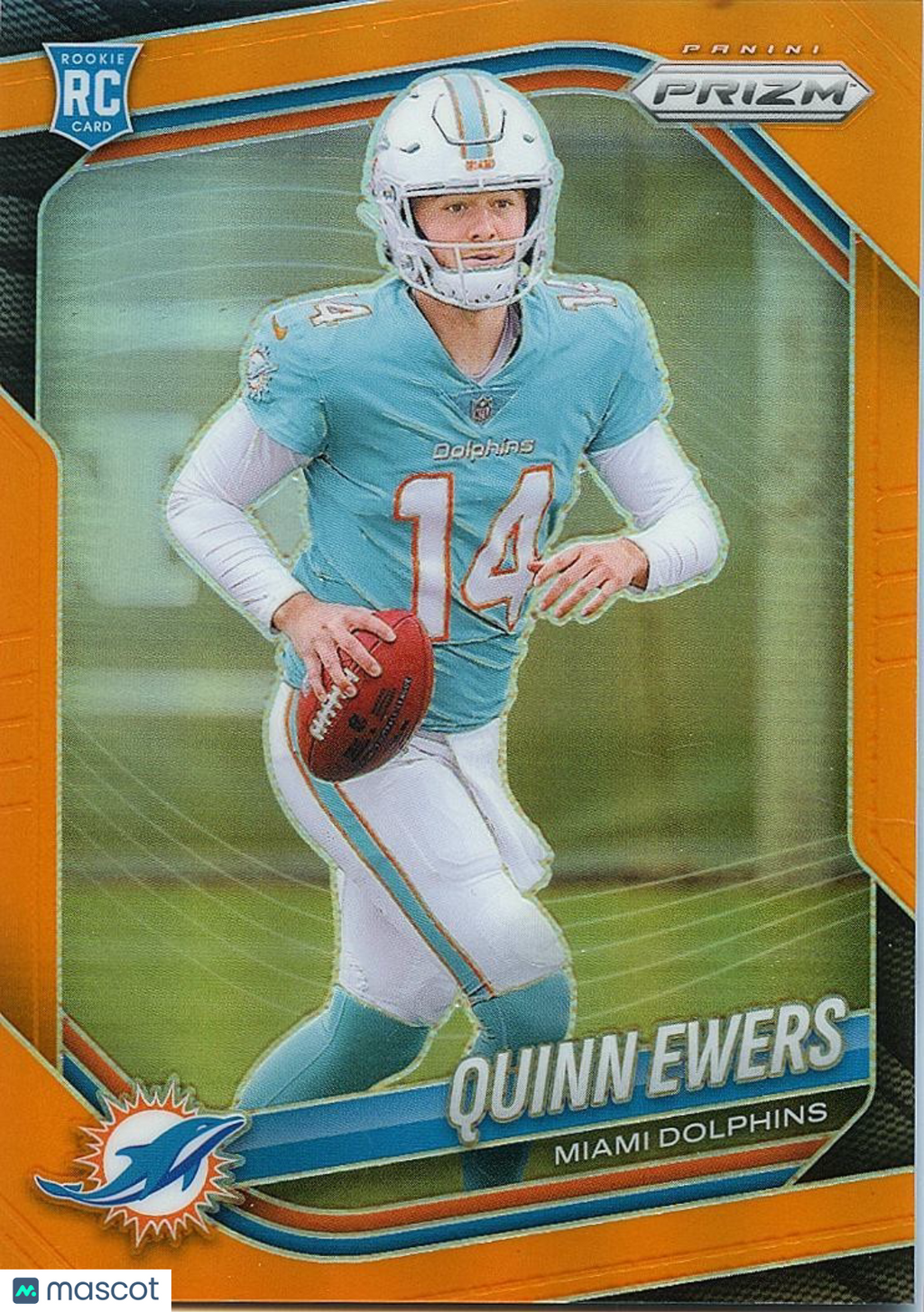 Quinn Ewers 2025 Prizm Orange Prizm Rookie RC Miami Dolphins 113/249 #307