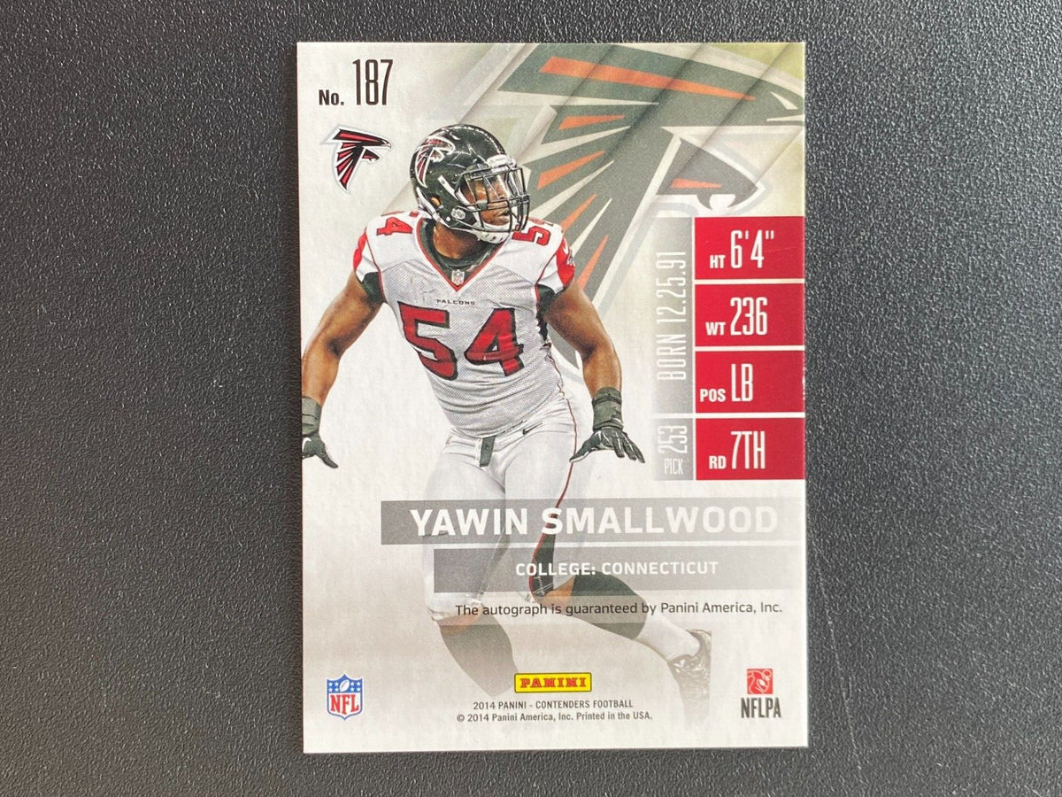Yawin Smallwood 2014 Contenders Auto Autograph Cracked Ice RC Atl Falcons 7/22