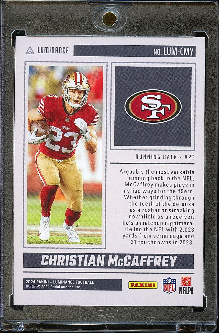 Christian Mccaffrey 2024 Luminance Luminosity SSP CASE HIT San Francisco 49ers