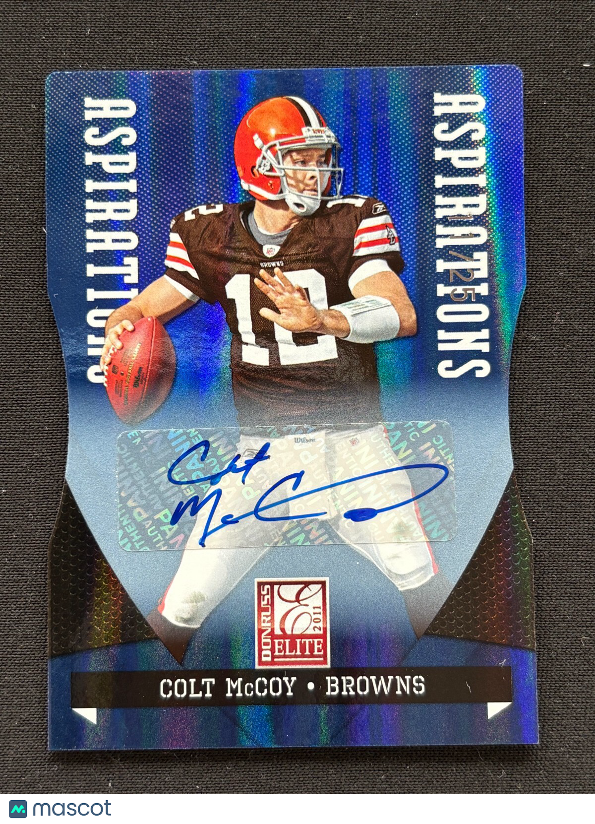Colt Mccoy 2011 Elite Aspirations Auto Autograph Browns Texas Longhorns 11/25