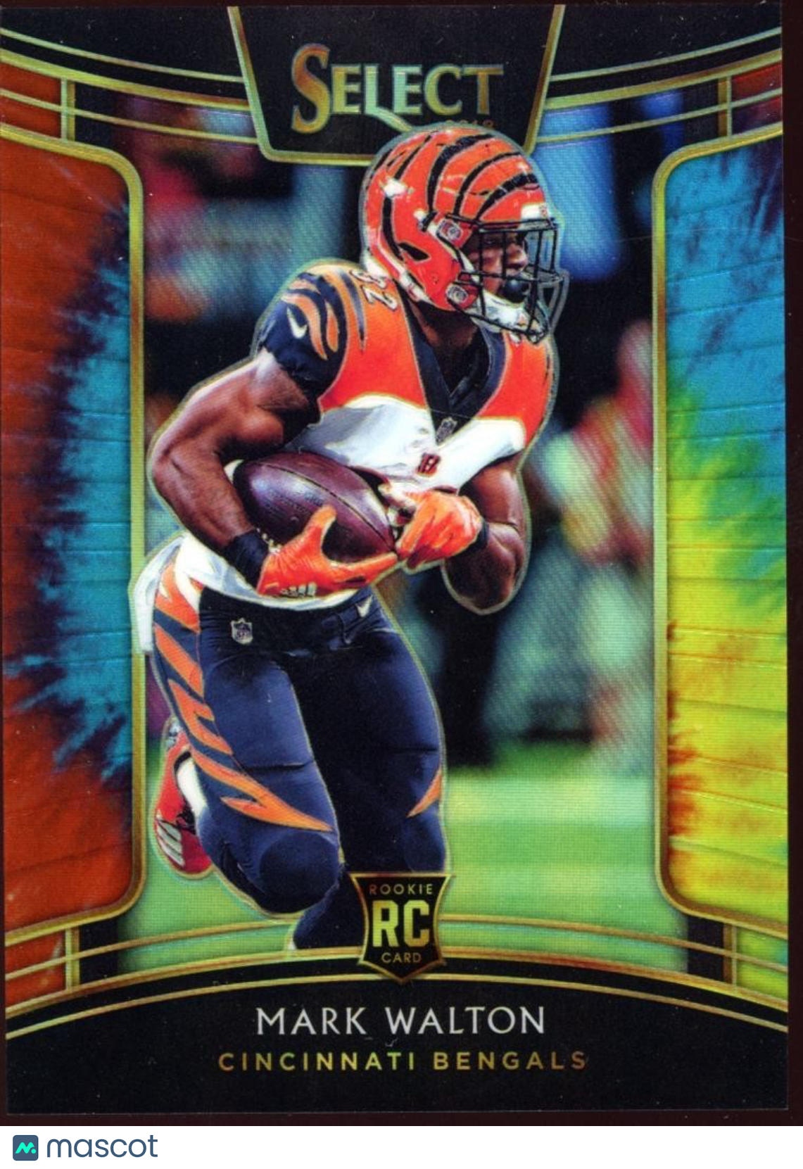 Mark Walton 2018 Select Tie-Dye Prizm SSP RC Rookie Cincinnati Bengals 3/25