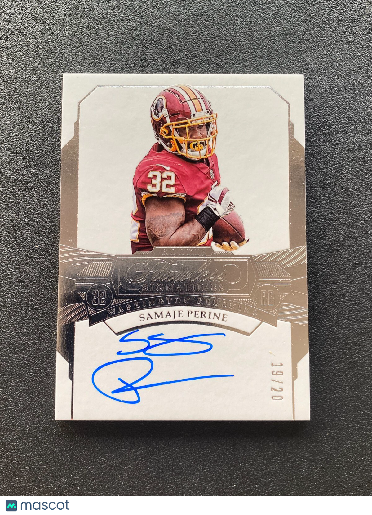 Samaje Perine 2017 Flawless Auto Autograph RC Silver Redskins OU Sooners 19/20