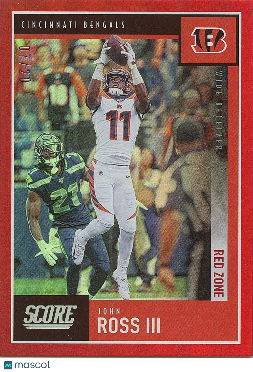 John Ross III 2020 Score Red Zone SSP Cincinnati Bengals 7/20 #60