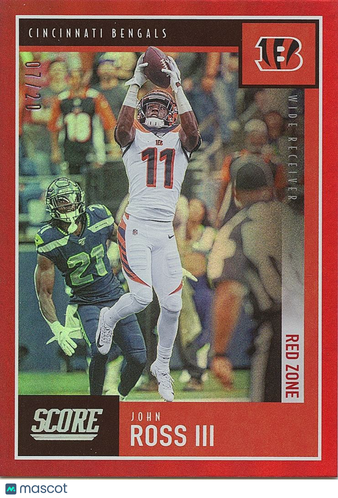 John Ross III 2020 Score Red Zone SSP Cincinnati Bengals 7/20 #60