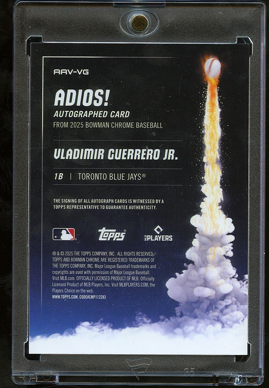 Vladimir Guerrero Jr. 2025 Bowman Chrome ADIOS Auto Autograph Blue Jays 15/99