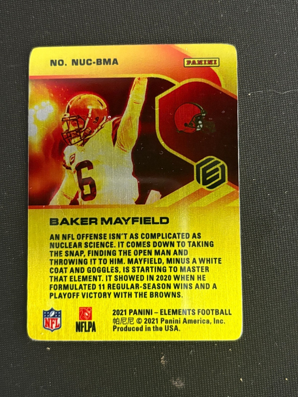 Baker Mayfield 2021 Elements Nuclear SSP CASE HIT Cleveland Browns Sooners