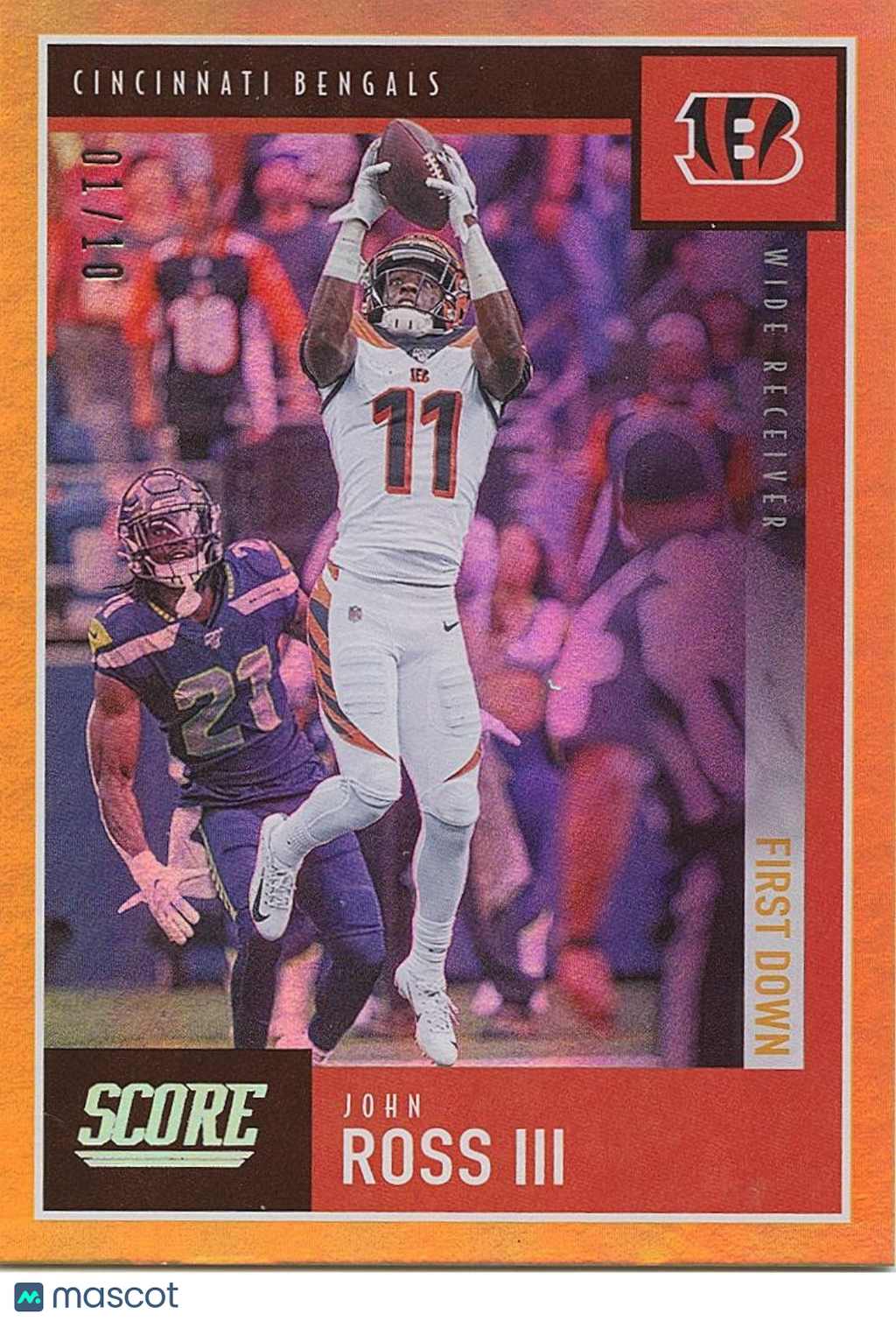John Ross III 2020 Score First Down GOLD Zone SSP Cincinnati Bengals 1/10 #60