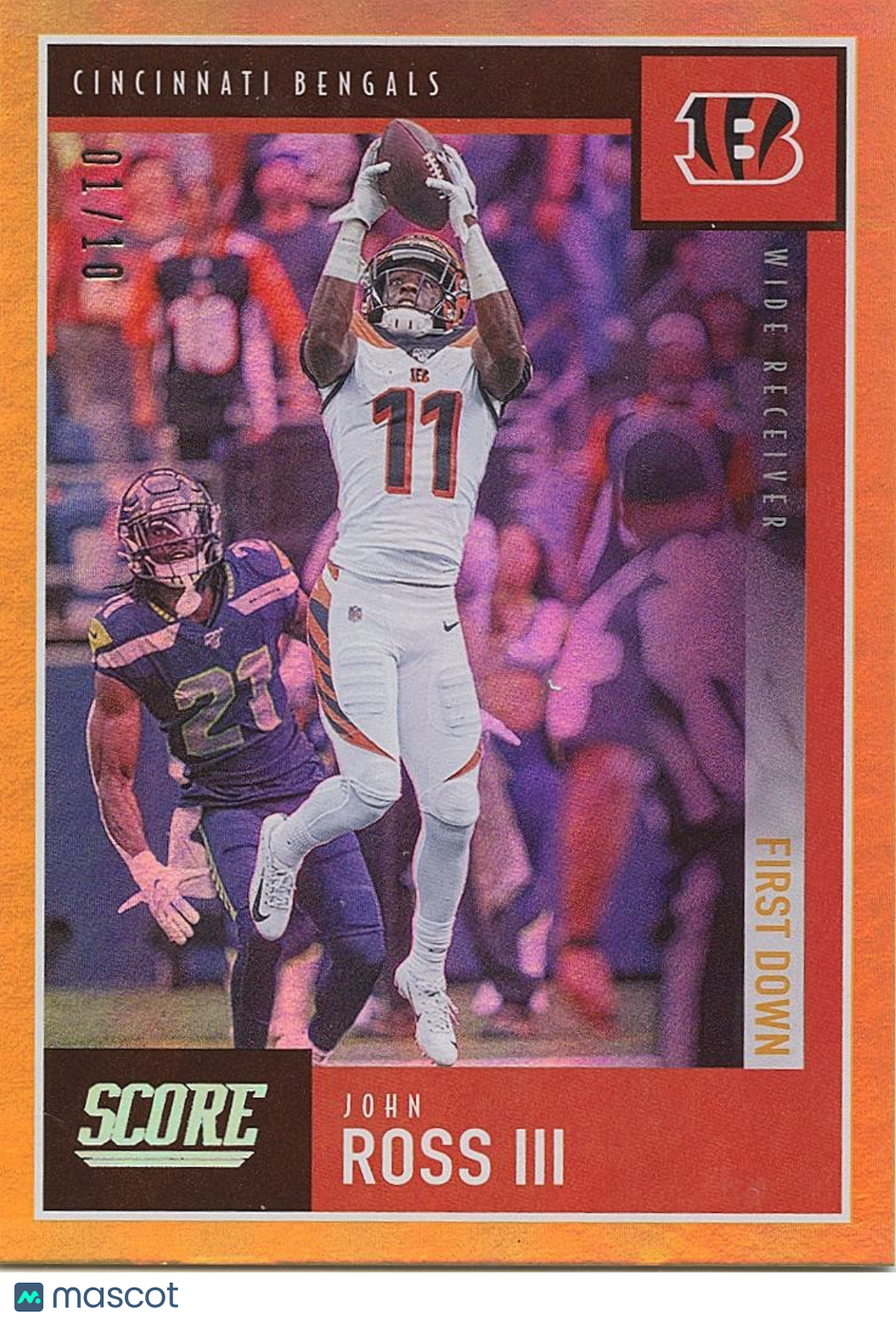 John Ross III 2020 Score First Down GOLD Zone SSP Cincinnati Bengals 1/10 #60