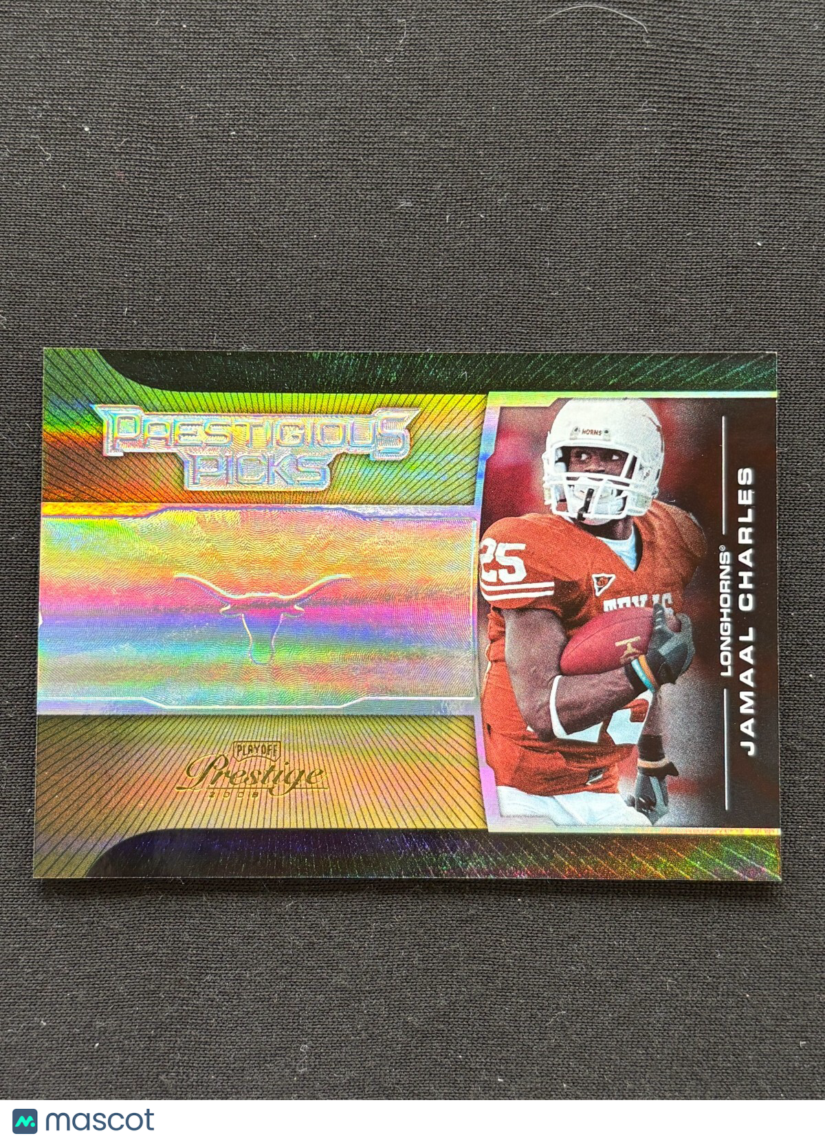 Jamaal Charles 2008 Prestige Picks GOLD Rookie RC Texas Longhorns KC Chiefs 6/25