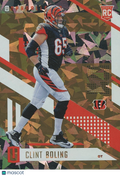 Clint Boling 2017 Unparalleled GOLD Cracked Ice Rookie RC Bengals 1/1 #42