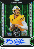 Brady Cook 2024 Press Pass Auto Autograph RC Green Missouri Tigers 2/7