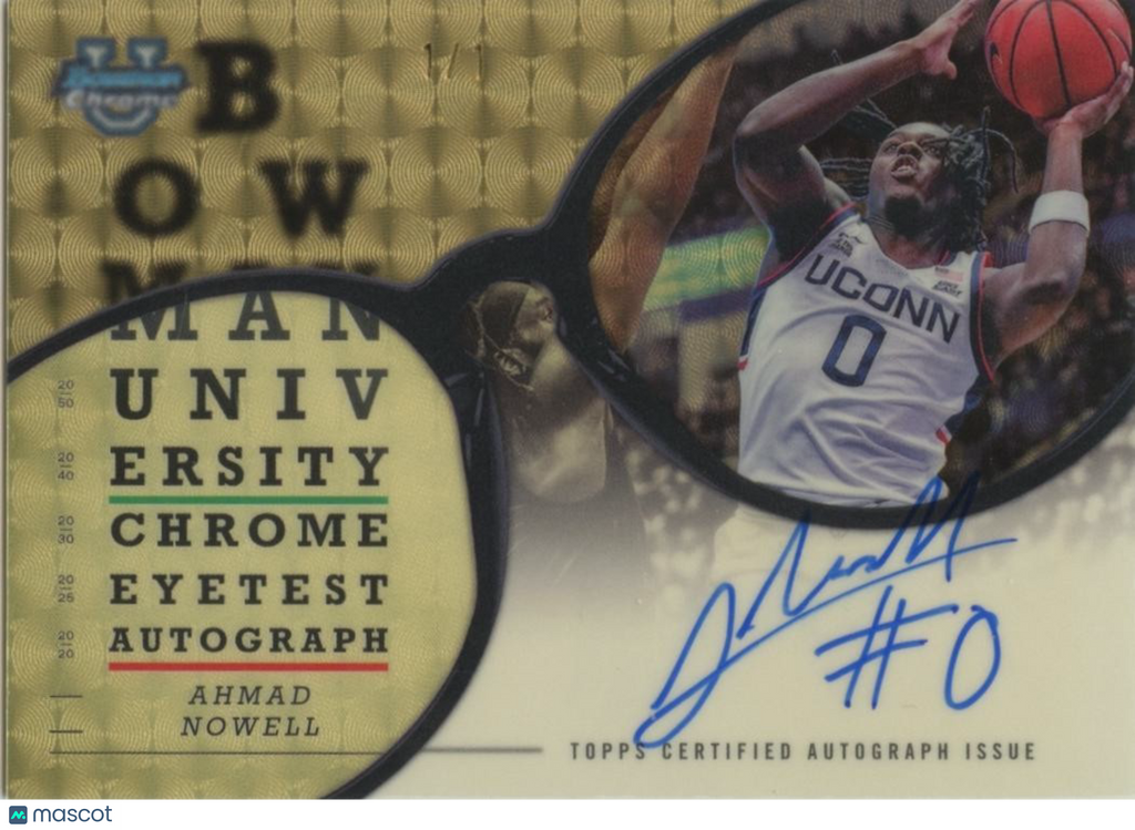 Ahmad Nowell 2025 Topps Chrome SUPERFRACTOR 1/1 Auto Autograph Uconn