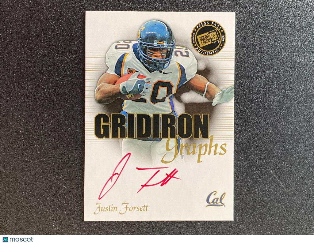 Justin Forsett 2008 Press Pass Red Ink SSP Auto Autograph Cal Print Run /49