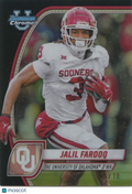 Jalil Farooq 2024 Bowman Chrome BLACK Refractor RC Oklahoma Sooners 5/10