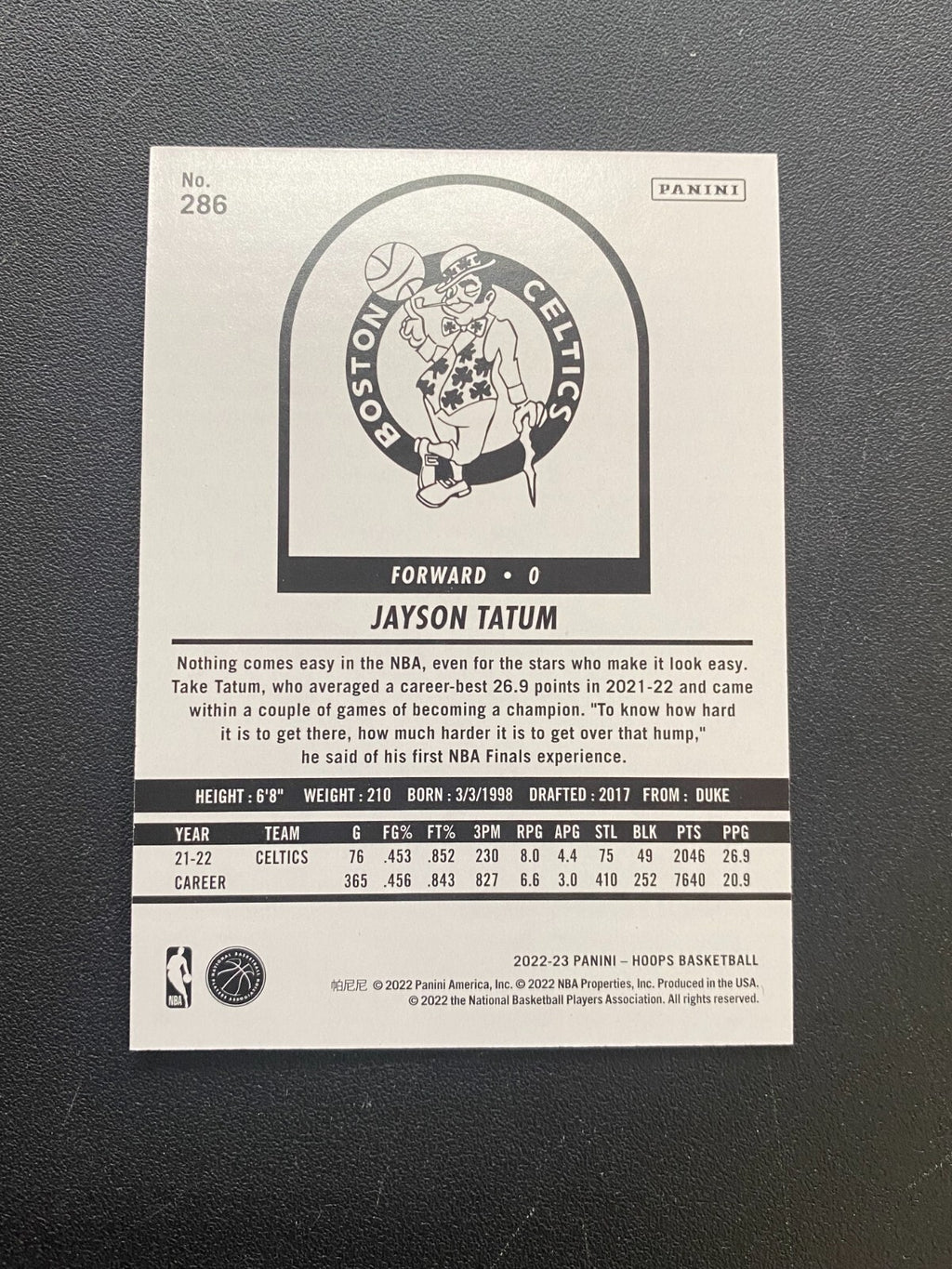 Jayson Tatum 2022-23 NBA Hoops Red Explosion SSP Boston Celtics 3/15